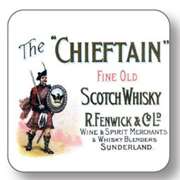 Old Chieftain Whisky Label Coaster