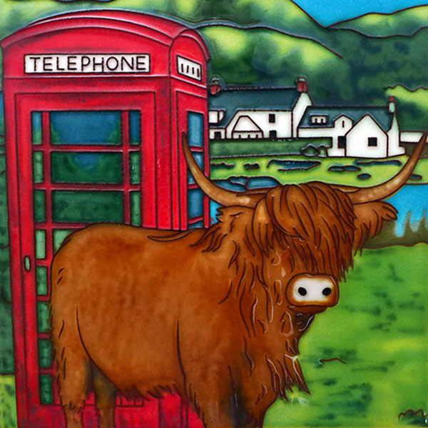Coos There (Phone Booth) 8 Inch Square Tile
