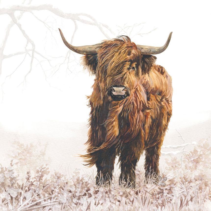 HIghland Cow Paper Napkins - Luncheon Size