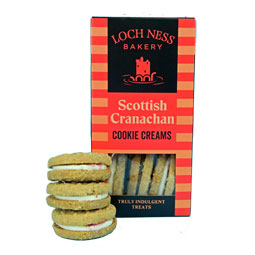 Scottish Cranachan Cookie Creams - six vanilla and raspberry filled cookies