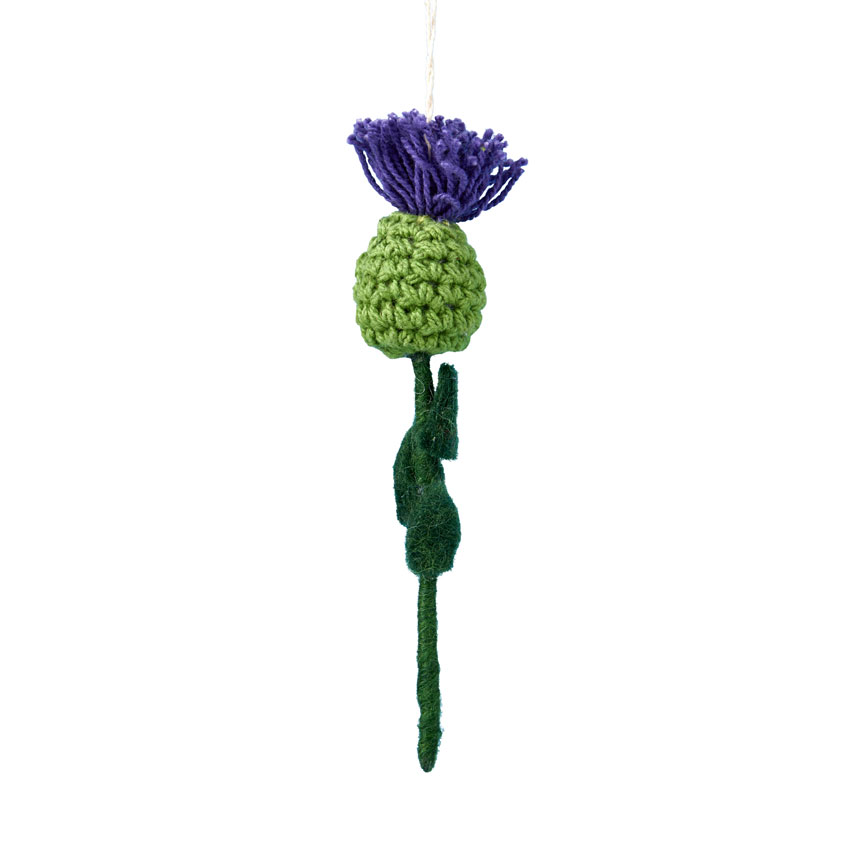 SALE Crocheted Thistle Ornament