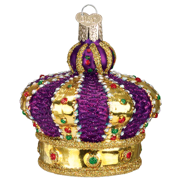 Royal Crown Glass Ornament