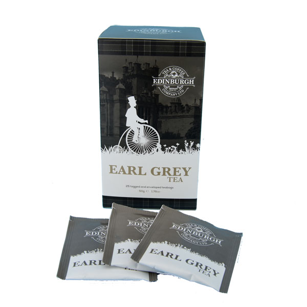 Earl Grey Tea - strong black tea infused with bergamot - Box of 25 teabags