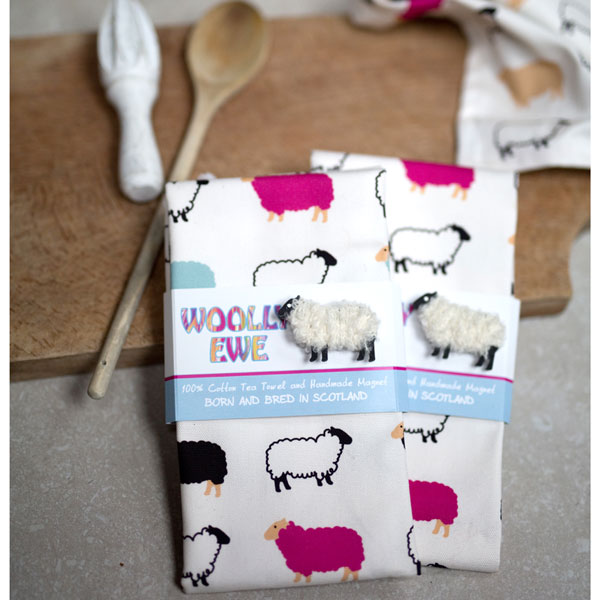 Woolly Ewe Teatowel & Magnet