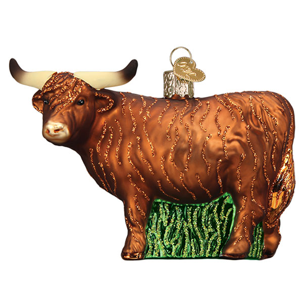 Highland Cow Glass Ornament from Old World Christmas