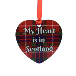 My Heart is in Scotland Acrylic Tartan Ornament