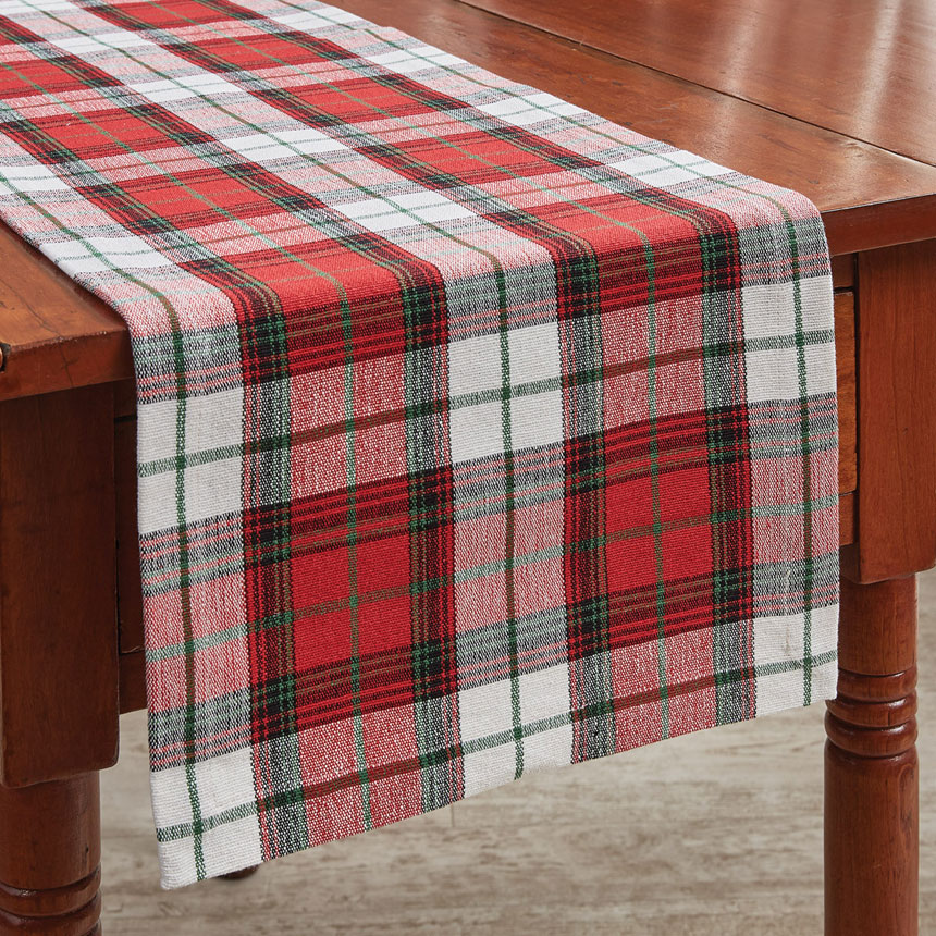Holiday Plaid Table Runner 13" x 54"