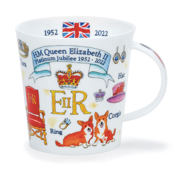 Queen's 70th Platinum Jubilee Mug from Dunoon Pottery