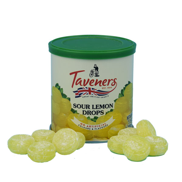 Sour Lemon Drops from Taveners - 7.05 oz tin