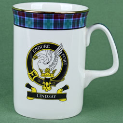 Lindsay Clan Mug - 8 oz bone china