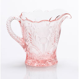Inverted Thistle Pressed Glass Creamer 4.25