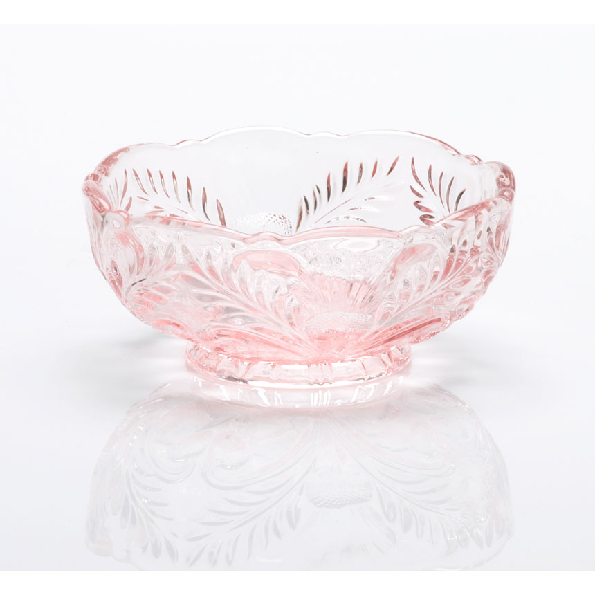 Inverted Thistle Pressed Glass Small Bowl 5.25" diameter