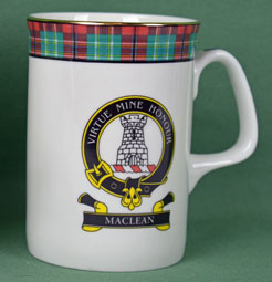 MacLean Clan Mug - 8 oz bone china