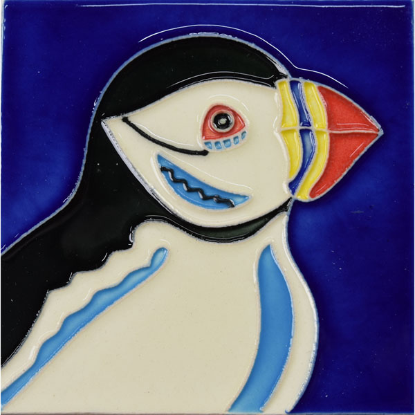 Puffin 4 Inch Square Tile