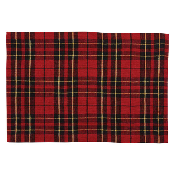 SALE Red Plaid Placemats Set of 4