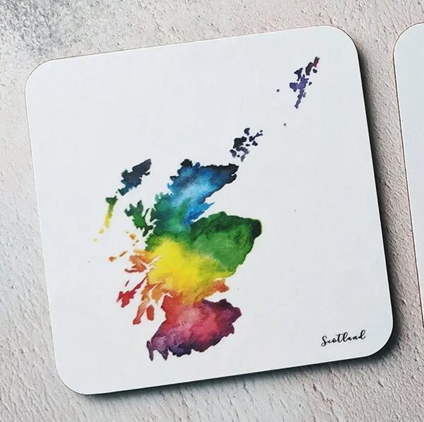 SALE Colorful Scotland Coaster by Sarah Leask