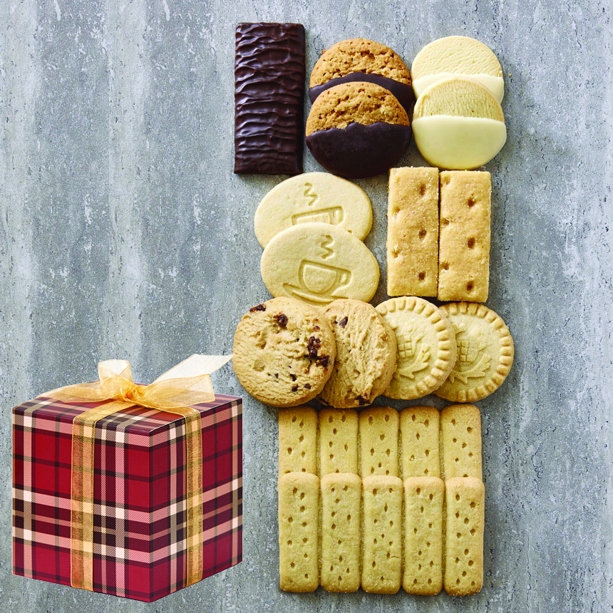 Shortbread Sampler Box - now in a plaid gift box