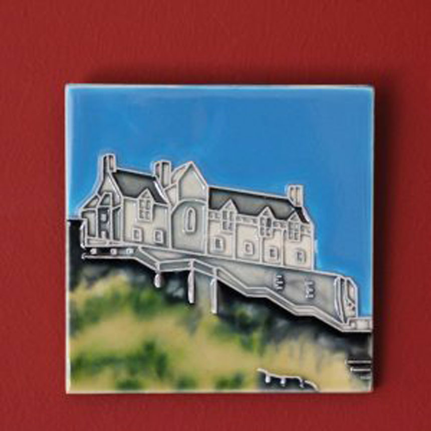 SALE Edinburgh Castle 4 x 4 Ceramic Tile