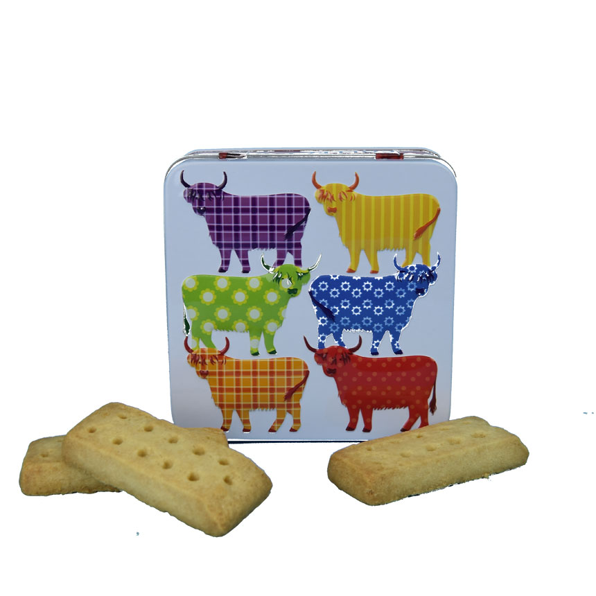 Colorful Cows Small Shortbread Tin from Campbells