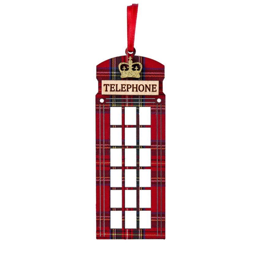 British Phone Booth - Wood & Fabric