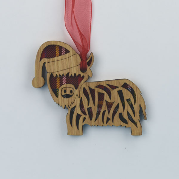 SALE Christmas Cow Ornament