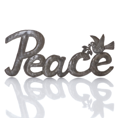 Recycled Metal Peace Art