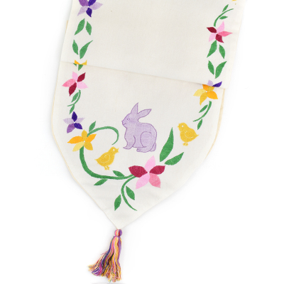 Embroidered Easter Table Runner