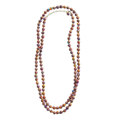 Mosaic Brushed Sari Necklace