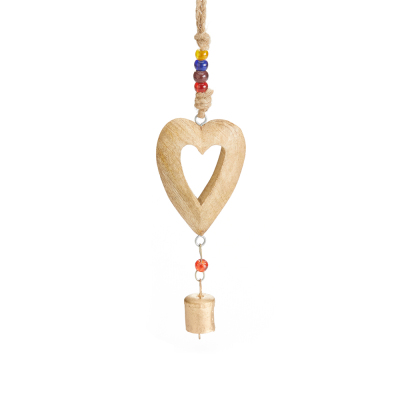 Wooden Heart Bell Hanger