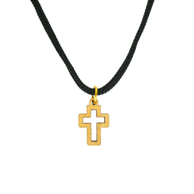 Mini Olive Wood Cross Necklace