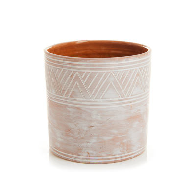Small Etched Cylinder Planter
