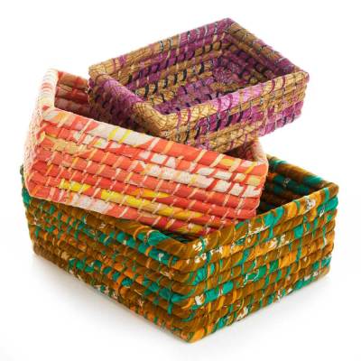 Nesting Sari Baskets - Set of 3