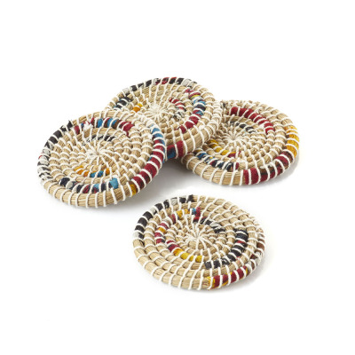 Chindi Stripe Coasters - Set of 4
