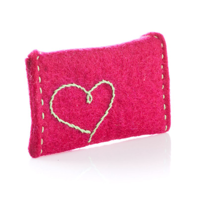 Fuchsia Heart Gift Card Holder