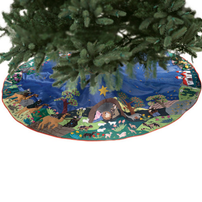 Arpillera Nativity Tree Skirt