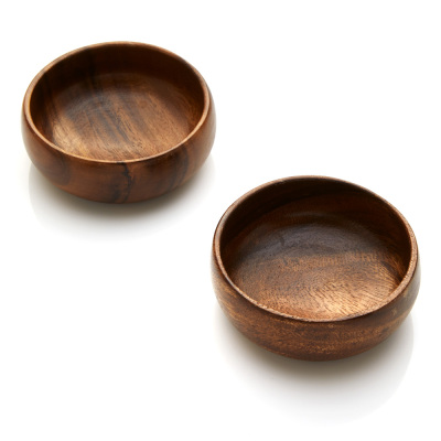 Acacia Wood Small Bowls - Set of 2