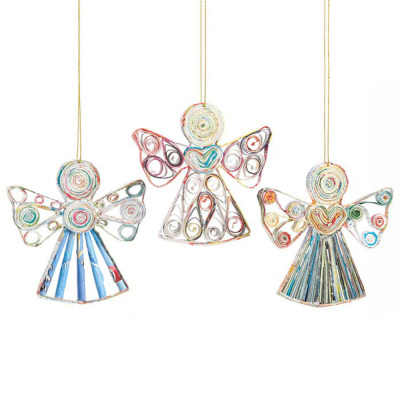 Quilled Angels Ornaments - Set of 3