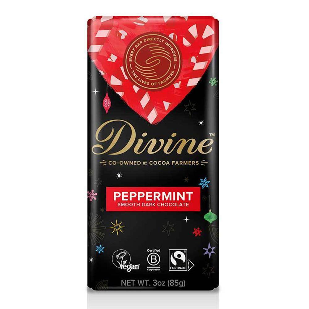 Divine Dark Chocolate Peppermint Large Bar Case