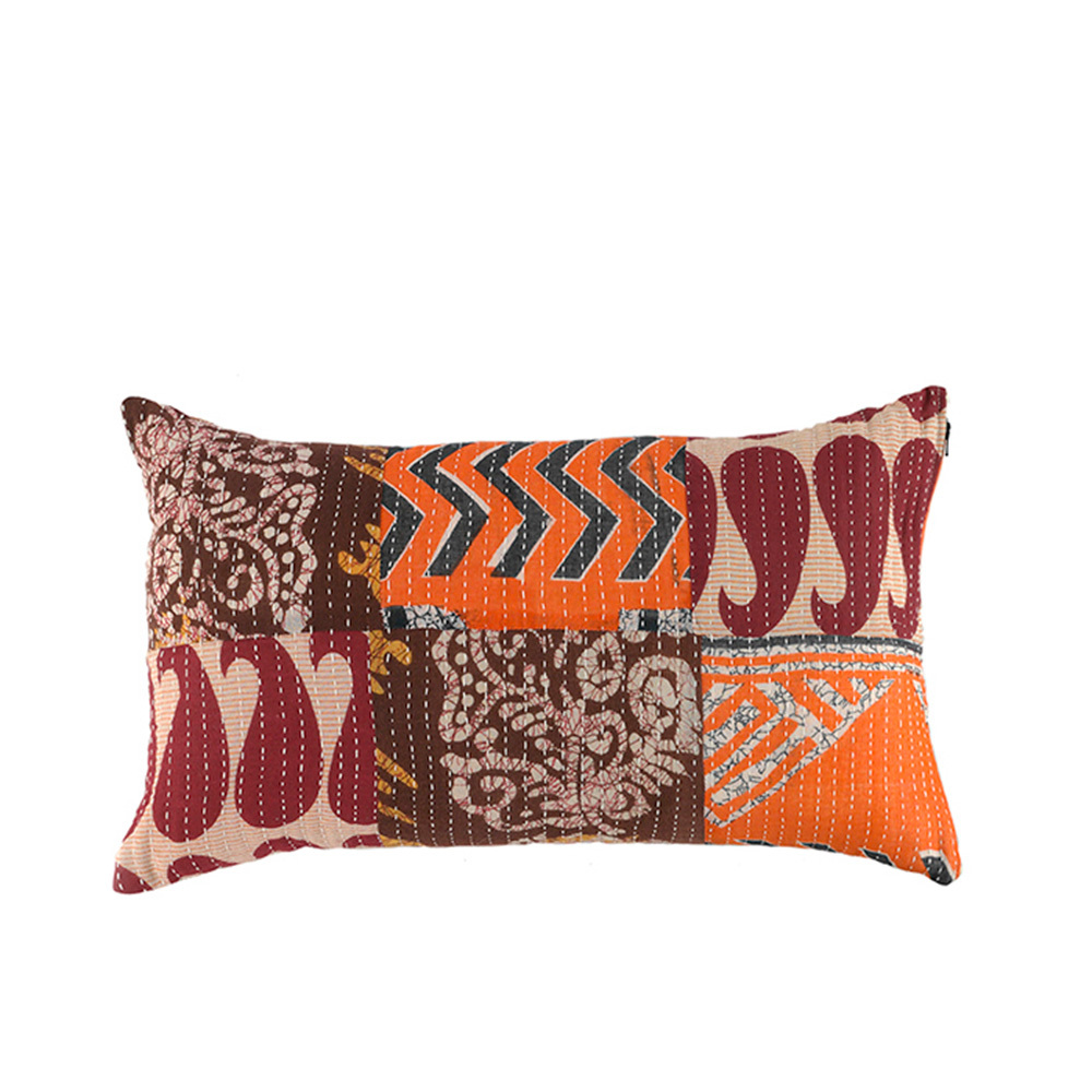 Kantha Patchwork Lumbar Pillow
