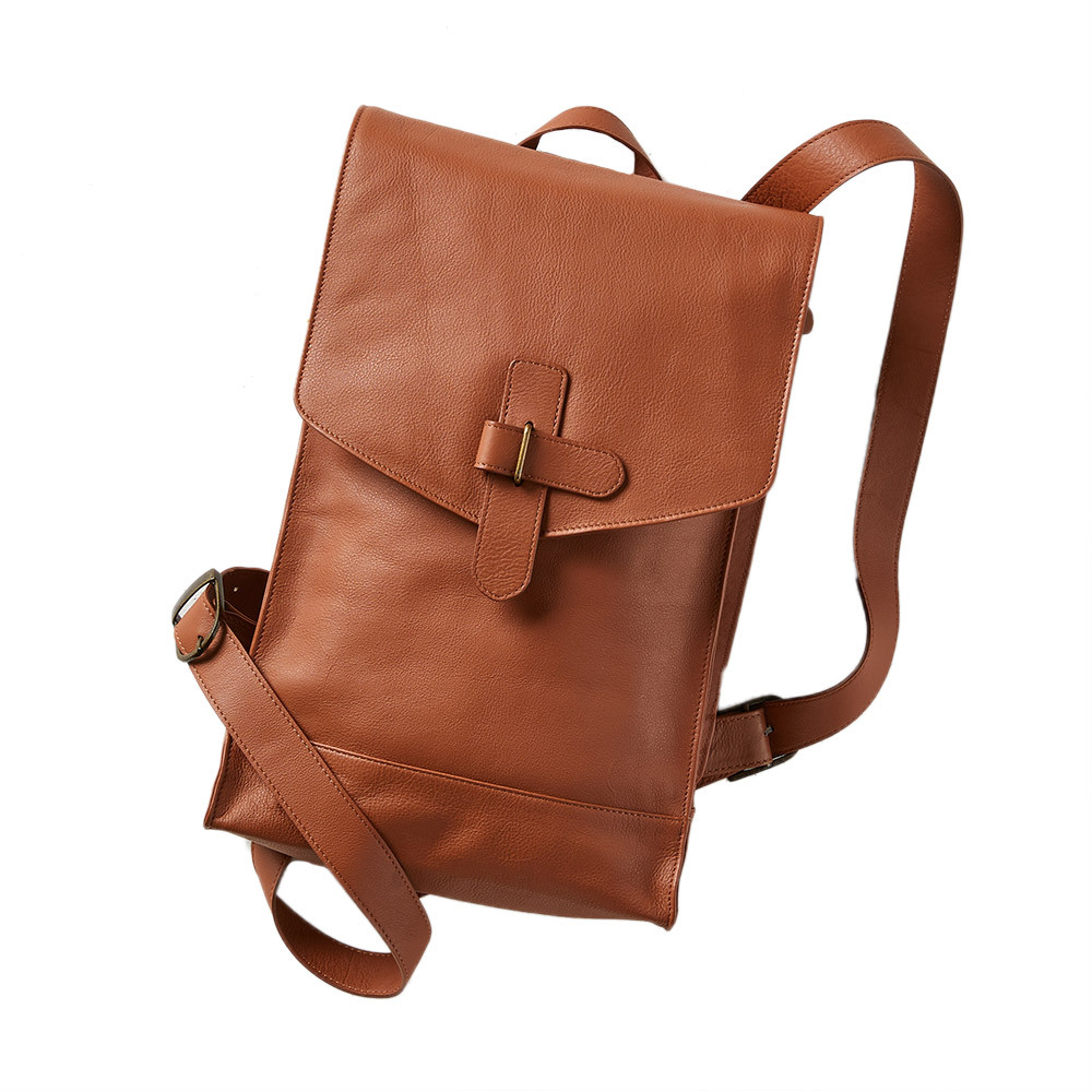 Mandi Leather Backpack- Camel