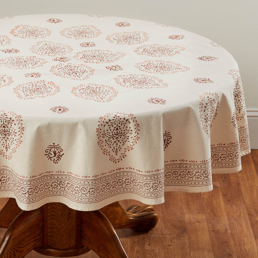 Vasanti Sienna Round Tablecloth