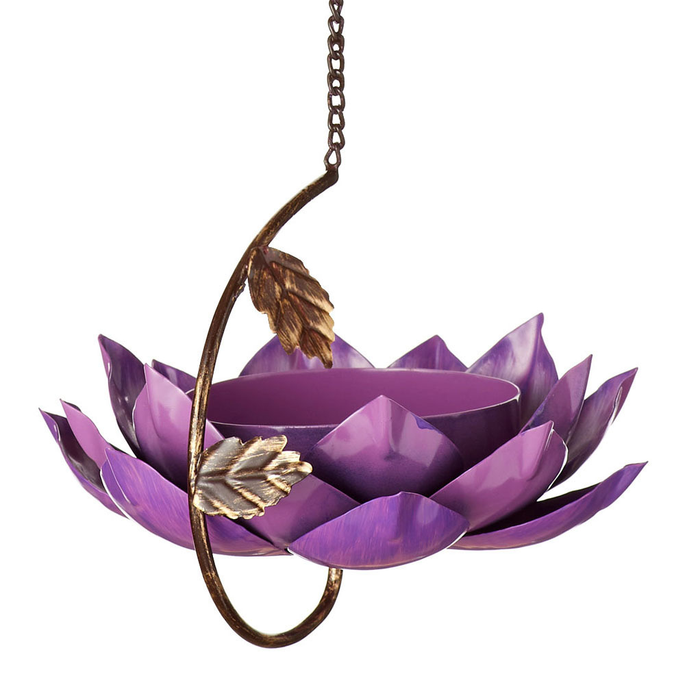 Rani Hanging Lotus Large Purple Birdfeeder