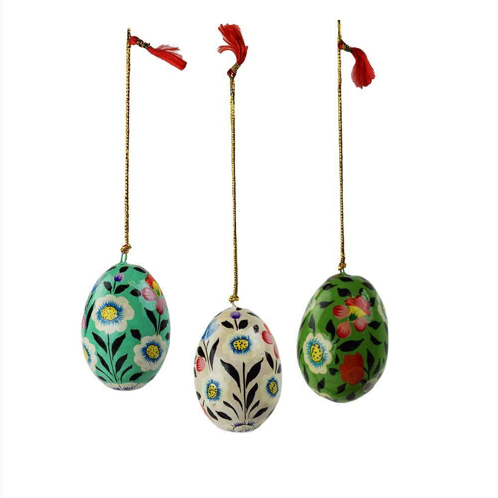 Pastel Himalayan Flower Ornaments - Set of 3