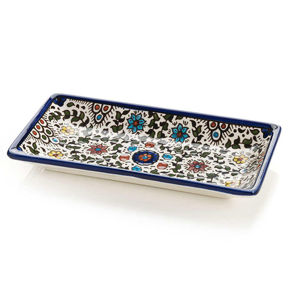 Blue West Bank Rectangle Tray