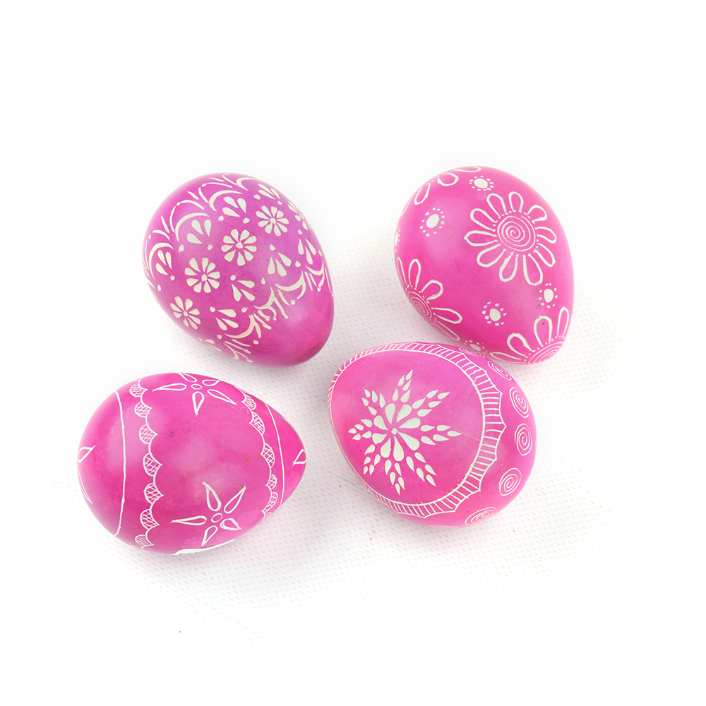 Pink Soapstone Egg Set
