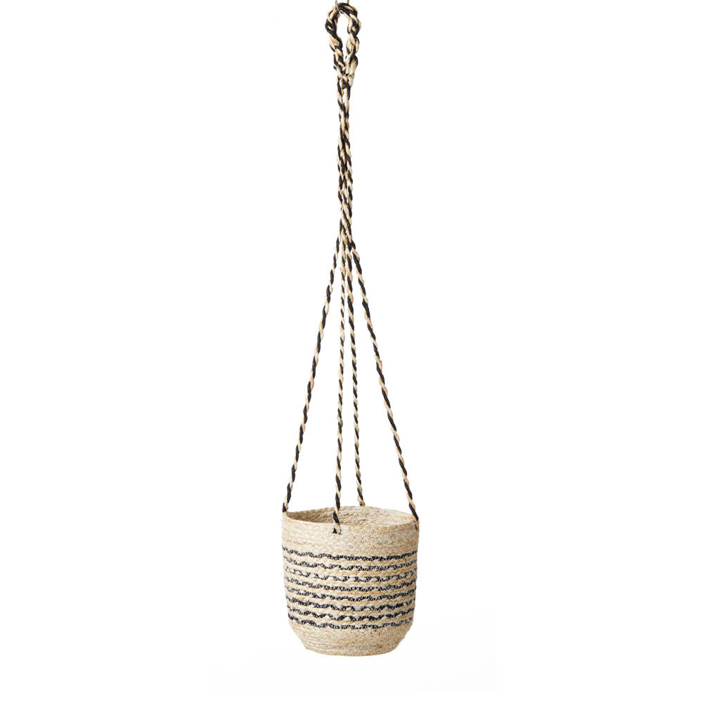 Zindi Stripe Hanging Plant Basket