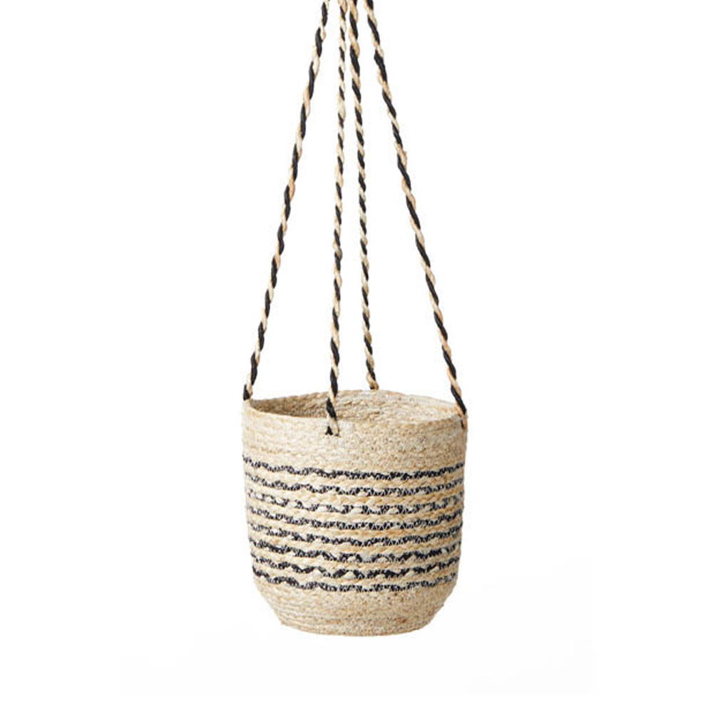 Zindi Stripe Hanging Plant Basket