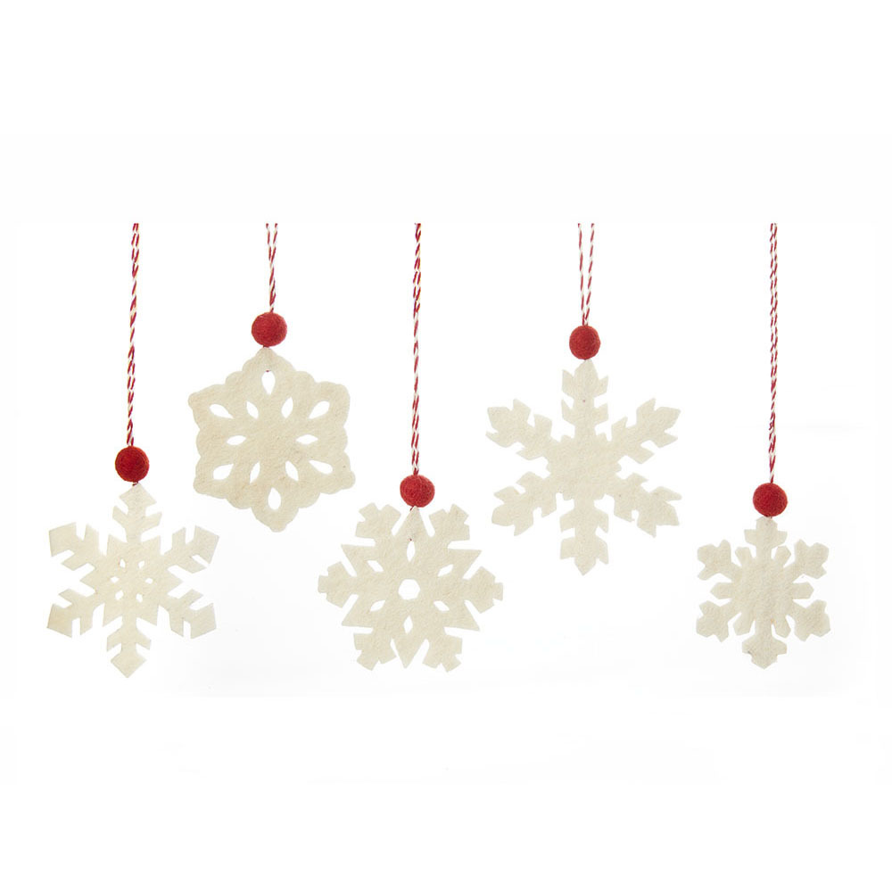 Let It Snow Ornaments - Set of 5