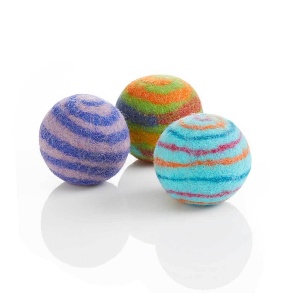 Rainbow Felted Dryer Balls - Set of 3