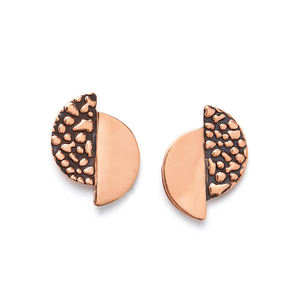 Copper Eclipse Earrings